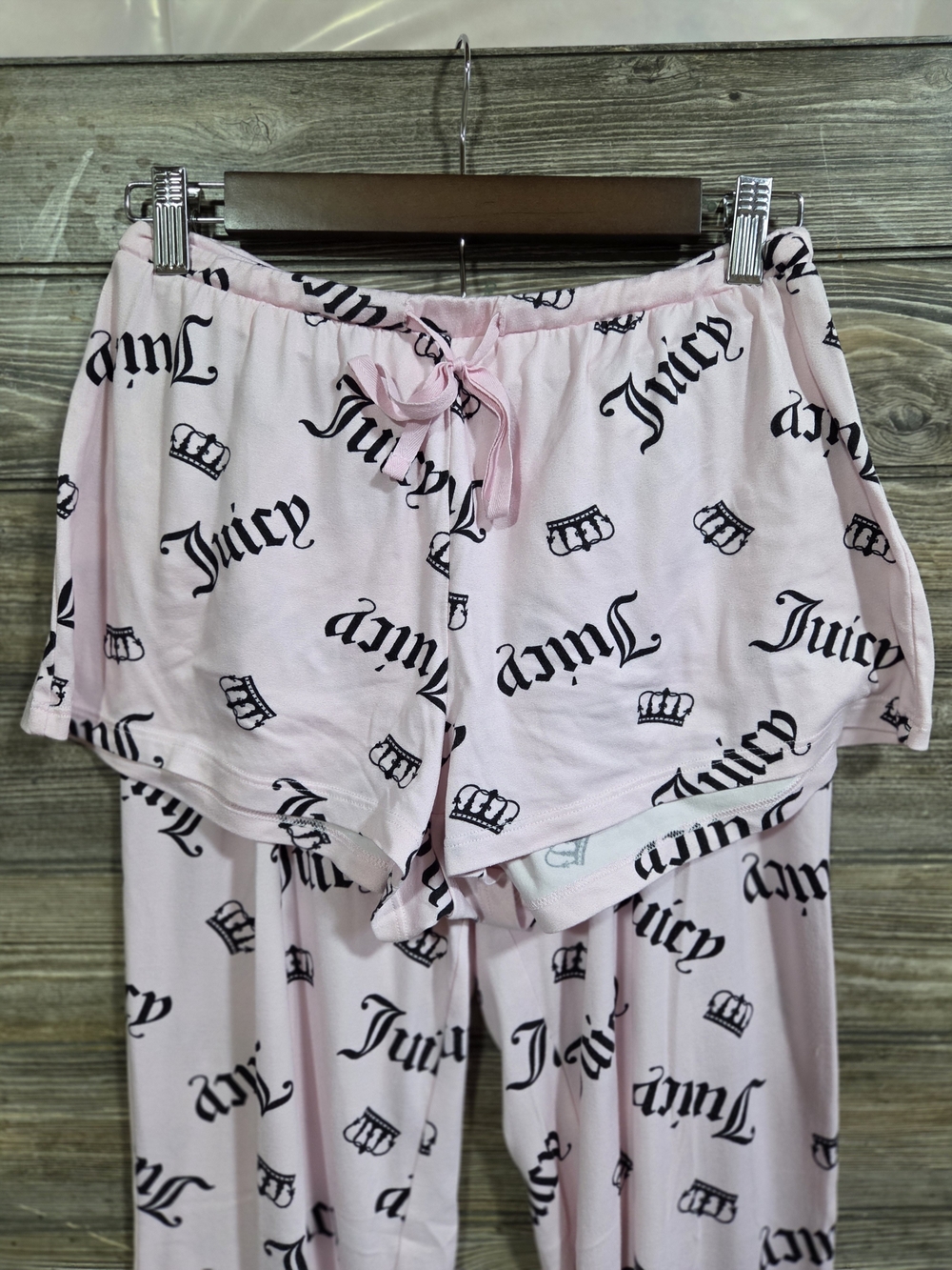 Juicy Couture Pink Logo 3-Piece Pajama Set Y2k Size Small - Picture 5 of 8